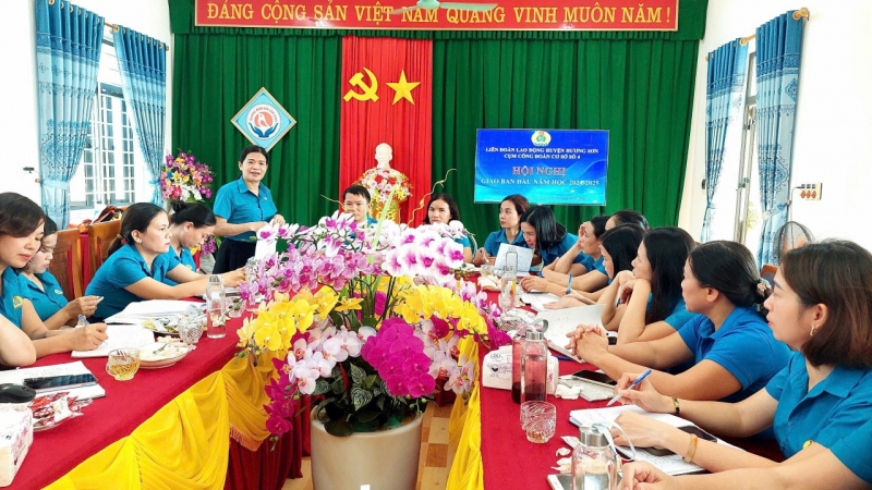 Hương Sơn: Hội nghị giao ban Cụm Công đoàn số 4 triển khai kế hoạch hoạt động năm học 2024- 2025 